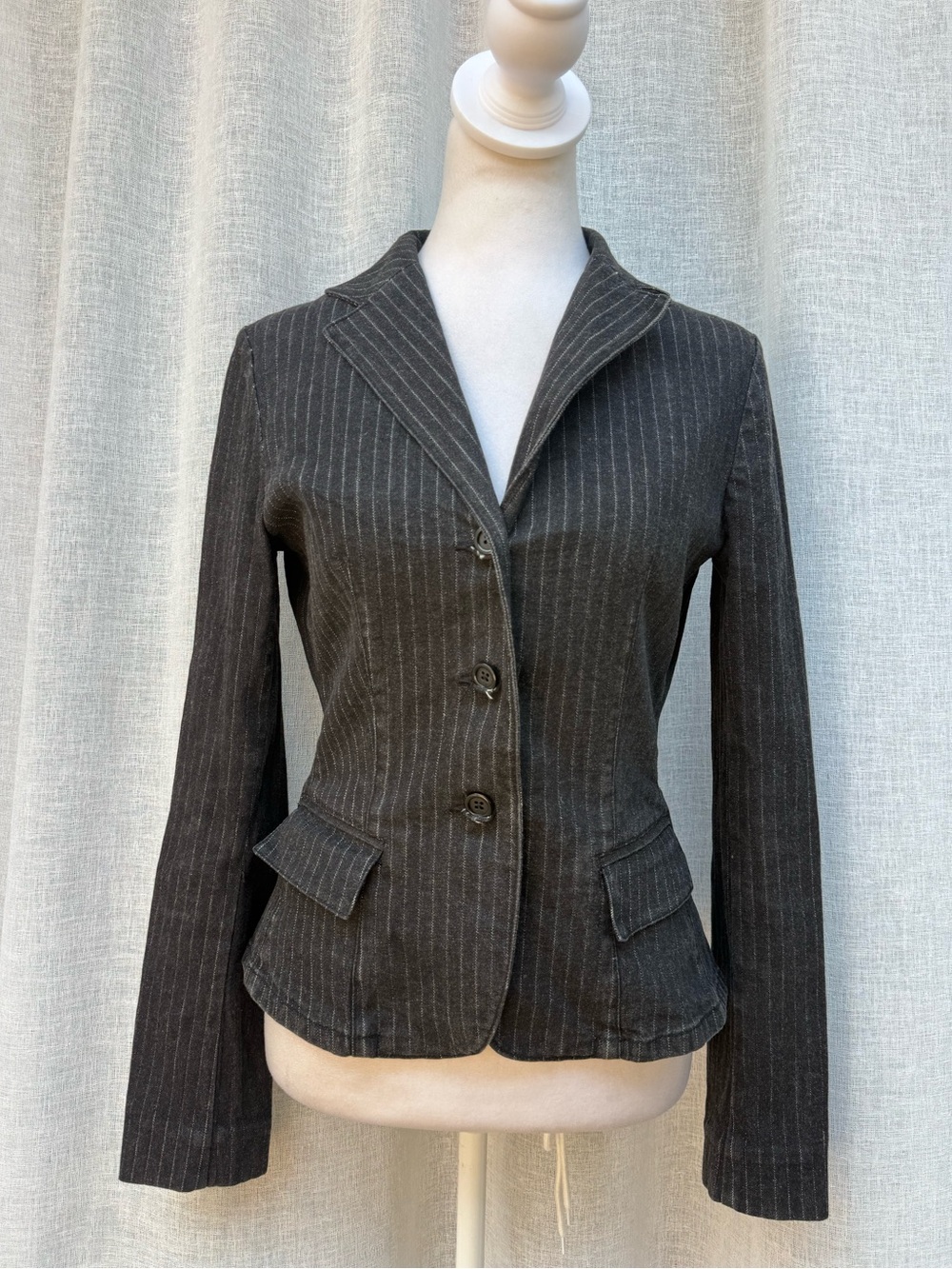 Lauren Jeans Co. Ralph Lauren black pin stripe blazer